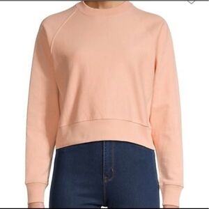 Thakoon Peach Long Sleeve Sweatshirt